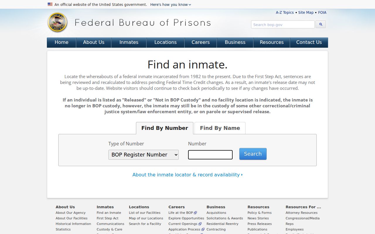 Federal custody lookup related to a Crawford County arrest search