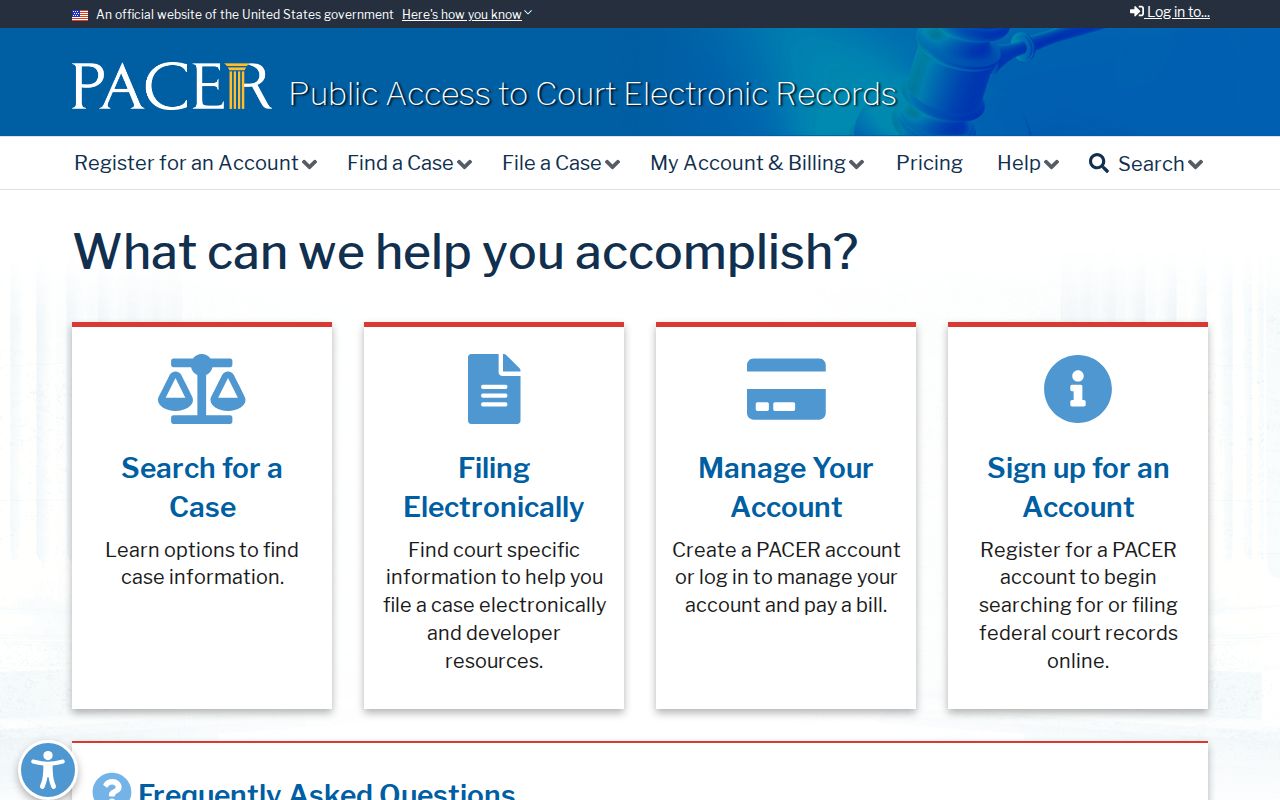 Federal court case lookup for Crawford County through PACER