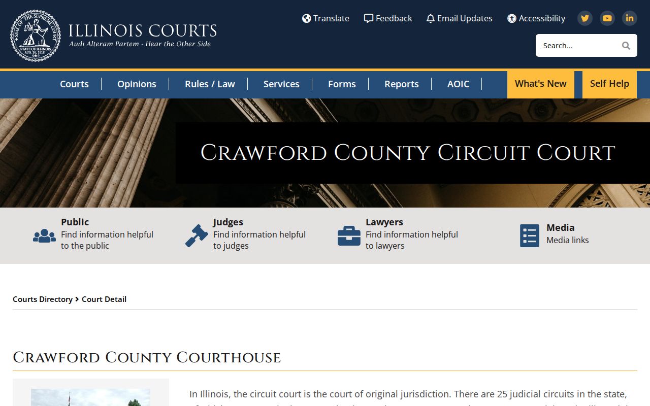 Crawford County criminal records courthouse directory